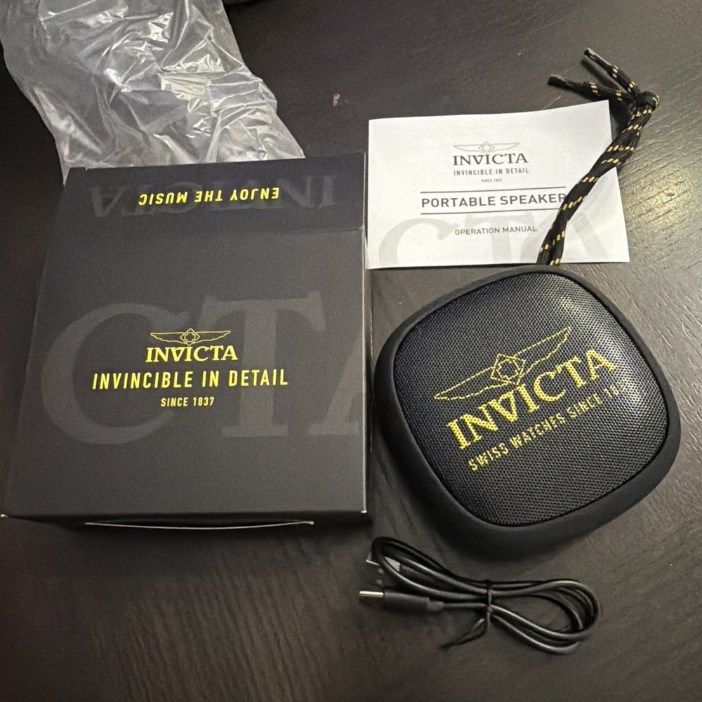 Invicta Bluetooth Portable Speaker Black (Model lG0105)